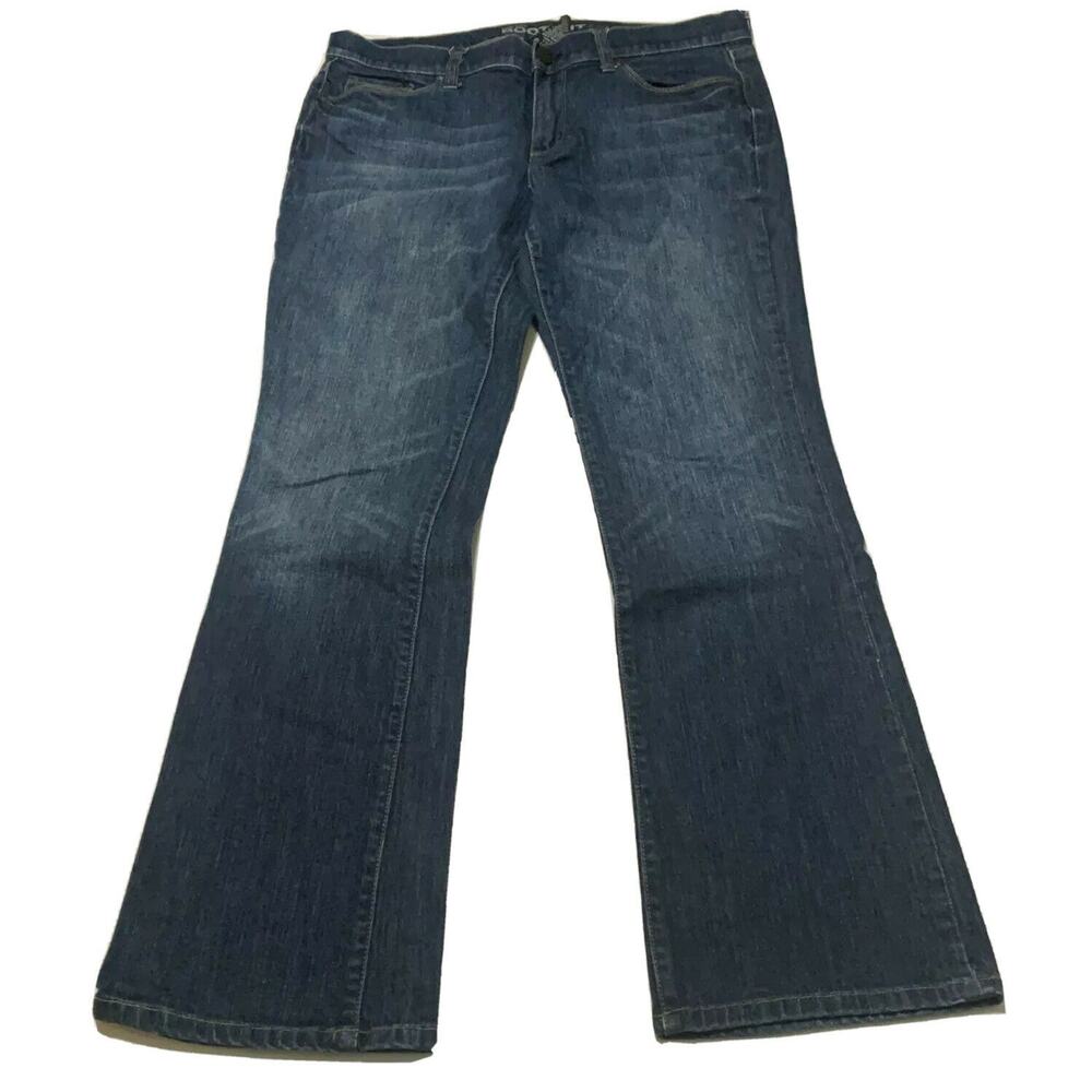 New York & Company Bootcut Jeans Size 8 Womens Blue Denim Low Rise Stretch